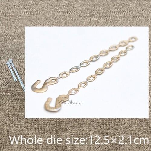 New Design Craft Metal Cutting Die 2pcs Iron hook chain decoration scrapbook die cuts Album Paper Card Craft Embossing die cuts