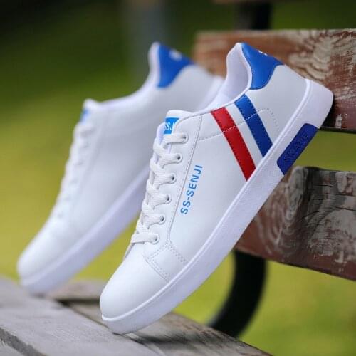 2021 Male White Sneakers Men Spring Autumn New Casual Sports Shoes Mens Leather Flat Shoes Zapatillas Hombre Chaussure