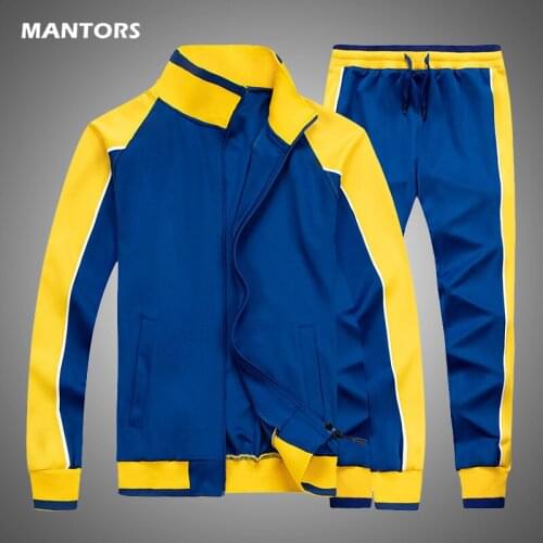 Men Tracksuit Spring Autumn Mens Set Brand Sports Suit Jacket+Pants 2 Pieces Set Fashion Casual Track Suit 2021 Men Clothing