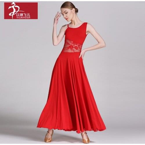 New Fashion Modern Dance Dress Ballroom Flared Big Hem Long Dress Ballroom National Standard Dancing Clothes