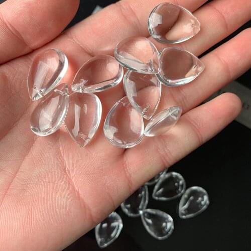 NEW Water Drop Suncatcher Smooth Crystal Pendant Hanging Crystal Chandelier Part Bead Center Clear Glass Decoration DIY Supply