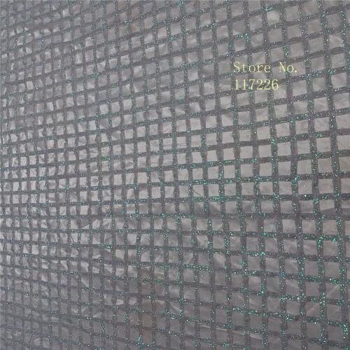 New design hot sale glued glitter lace fabric indian tulle mesh fabric in gray or silver for sexy dress