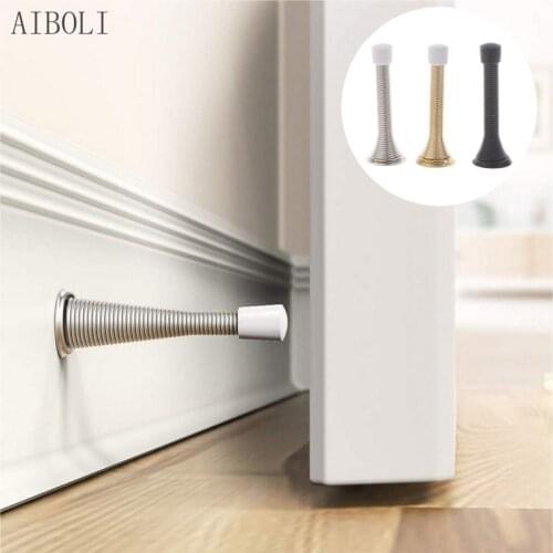 Hot Sale 1Pc Spring Door Stopper Door Stop Wall Decorative Door Stopper Protect Doors & Wall Household Door Stopper