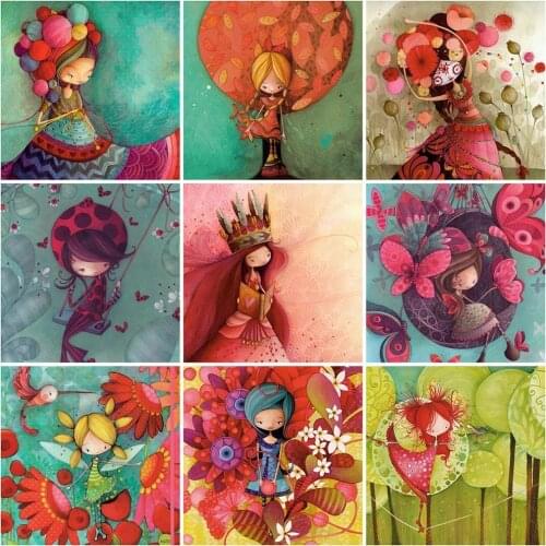 Full Square / Round 5D Diy Diamond Painting Girl Dimond Mosaic Embroidery Cross Stitch Cartoon Picture Rhinestone Art Home Decor