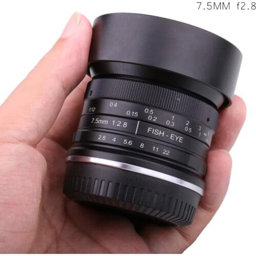 RISESPRAY F7.5mm f2.8 fisheye lens 180 APS-C Manual Fixed Lens For Canon EOS-M Mount E Mount Fuji FX Mount Hot Sale