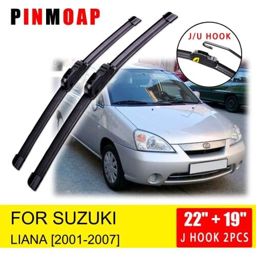 For Suzuki Liana 2001 2002 2003 2004 2005 2006 2007 Front Wiper Blades Brushes Cutter Accessories U J Hook