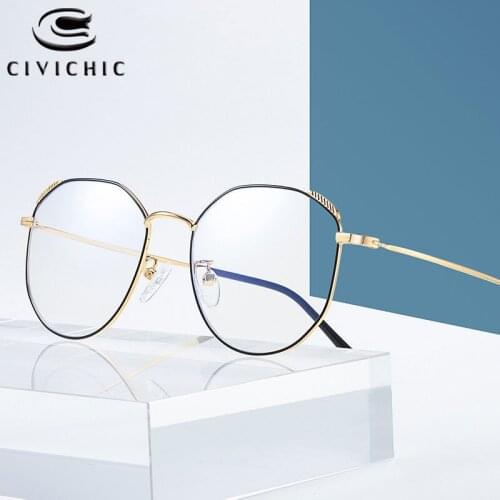 Chic Anti Blue Light Glasses Women Computer Eyeglasses Men Alloy Optical Eyewear Frame Blu Ray Oculos De Grau Gaming Gafas COG06