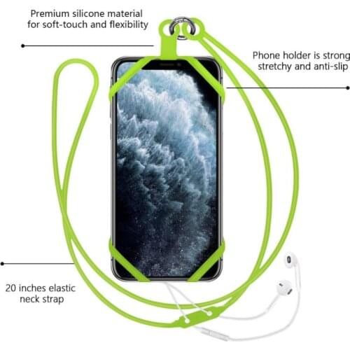 Universal Lanyard For Phone Silicone Sports Phone Strap Mobile Phone Lanyards Ring Holder Case Neck Hanging Rope Sling