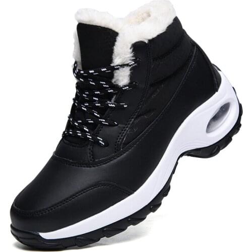 Winter Women Snow Boots Warm Waterproof Non-slip Thick Heels Plush Ankle Boots Ladies Cotton Shoes Female Footwear
