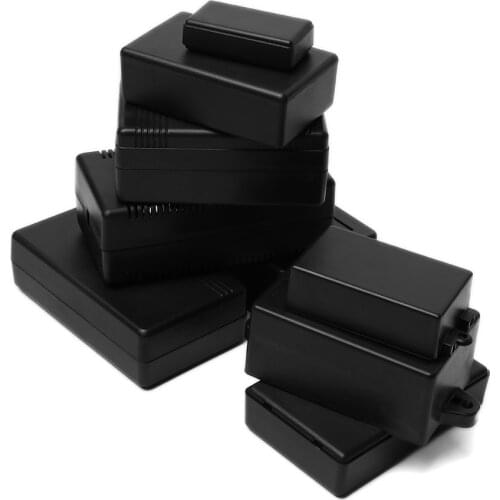 1pc Waterproof Black DIY Housing Instrument Case ABS Plastic Project Box Storage Case Enclosure Boxes Electronic Supplies