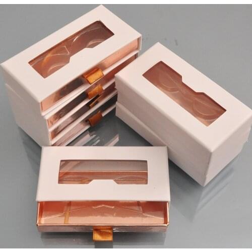20pcs wholesale false eyelash packaging box lash boxes custom logo fake mink eyelashes extension strip drawer packing case empty