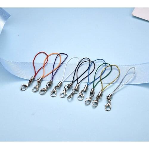 20 Pcs Lobster Clasp Hook Connector Lariat Strap Cords Color Key Lanyard DIY Jewelry Makeing Pendant Accessories