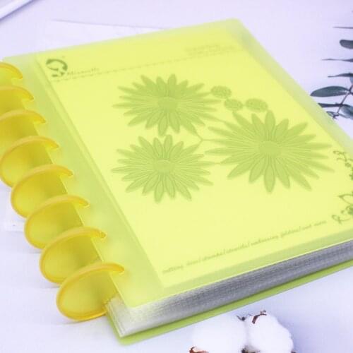 25 Sheets Clear Storage Disc-ring Die Cuts Clear Stamp Mushroom Book Lock With PVC Clear Sleeves Die Case Refill Kit