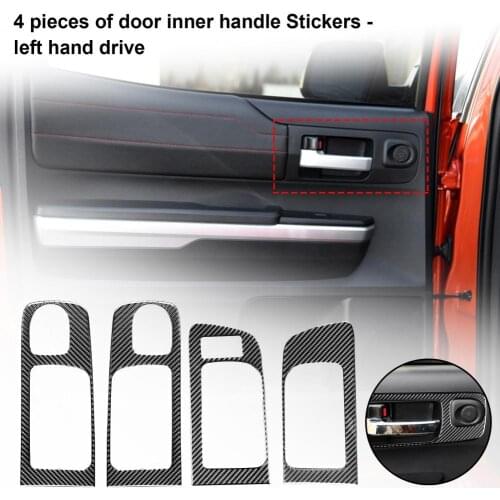 Colorfast 4Pcs Decals Soft Inner Door Handle Frame Trim Cover Decorative Panel Frame UV-proof