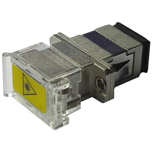 50pcs SC Metal Flange Single Mode Single Core Fiber Adapter Simplex Flange Coupler External Baffle Dust Cover