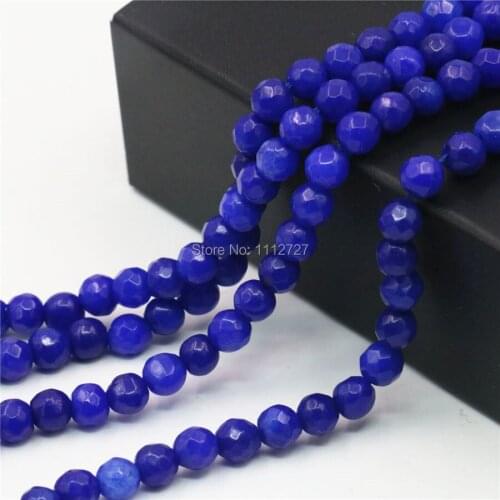 4mm DarkBlue Accessories Crafts Parts Loose Beads Diy Semi Finished Stone Round Jewelry Making Christmas Gifts Ornaments Faceted