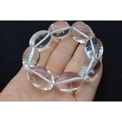White crystal baroque 18-22mm nature bracelet 7.5inch wholesale beads FPPJ Xmas gift