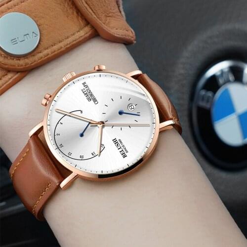 2019 NEW Quartz Watch Brand Luxury Men Watches Fashion Dress Waterproof Male Wristwatch Chronograph Men Clock Relogio Masculino