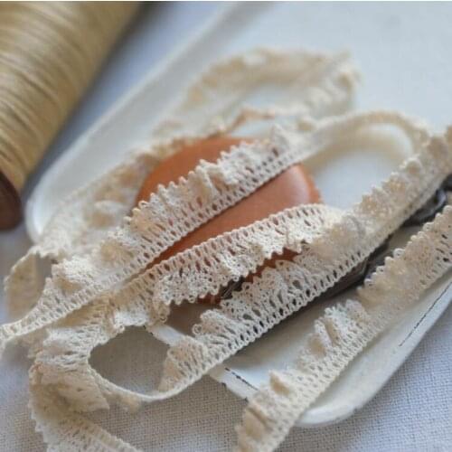 5 Meters 1.5cmcm Width Hot Sale Elastic Cotton Lace Trim Sewing Costume Craft Applique High Quality