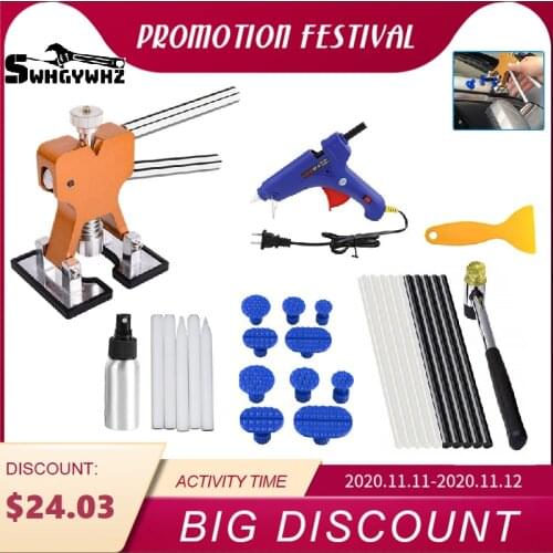 Инструменты 30Pcs Car Auto Body Paintless Dent Repair Remover Tools Paintless Dent Removal Puller Dent Lifter Kits Puller Lifter