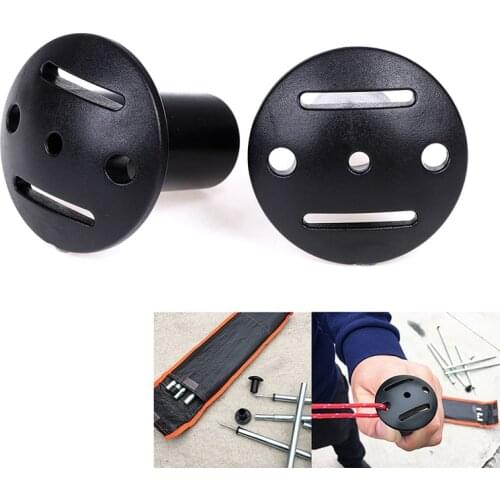 New 2Pcs Anti-puncture Plug Cap Alpenstock Support Bar Protective Case Anti-burst Anti-puncture Tent Pole Plastic Helmet