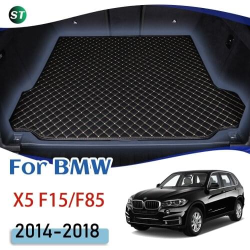 For BMW X5 F15 F85 2014-2018 Leather Car Trunk Mat Trunk Boot Mat Liner Pad Cargo pad Carpet Tail Cargo Liner Sline 2015 2016