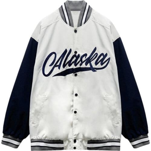 Womens Bomber Jacket Versatile Baseball Coat Plus Size Clothes Single Breasted 2021 New Spring Autumn Japanese