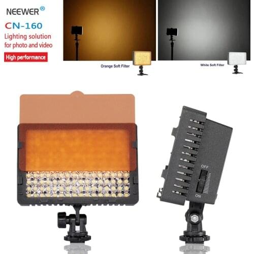 Neewer CN-160 160 LED Video Light on Camera Light for Canon Sony Panasonic Camcorder or DLSR Camerasor Digital Video Camcorder