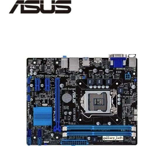 For ASUS H61M-PLUS Desktop Computer Motherboard LGA 1155 DDR3 For Intel H61 P8H61 Desktop Mainboard SATA II Used