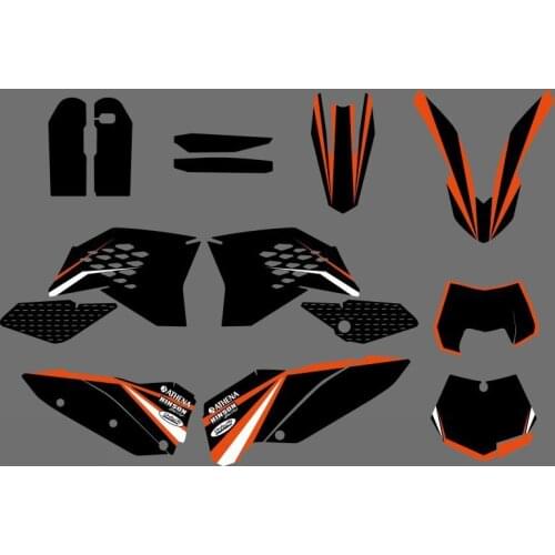 0310 New Style Team Graphic Sticker Decal Background For KTM SXF EXC XC 125-524 150 200 250 300 350 400 450 500 2008-2010 SX 07