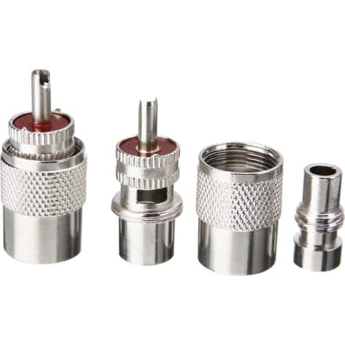 New Arrival 10pcs UHF RG8X Connectors Kits PL259 Solder Connector to RG8X Plug With UG-176 Variable Diameter Tube Mayitr