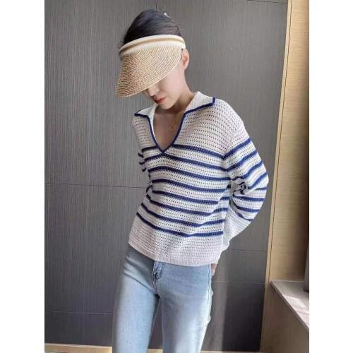 2021 Autumn Sweater High Quality Fashion Casual Striped Pullover Sweaters