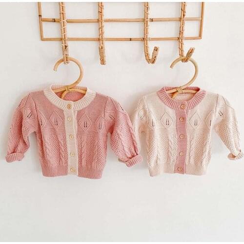 Autumn Baby Sweater Infant Children Sweater Knitted Multi-Color Coat Shirt All-match Cardigan Sweater Baby Girl Coat