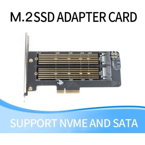PCIEx4 M2 Hard Disk Adapter Expansion Cards for NVME for NGFF Protocol SSD M key/B key 2230-22110 SSD