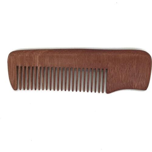 New Pocket Wooden Comb Natural Super Narrow Tooth Wood Combs No Static Lice Beard Comb Hair Styling