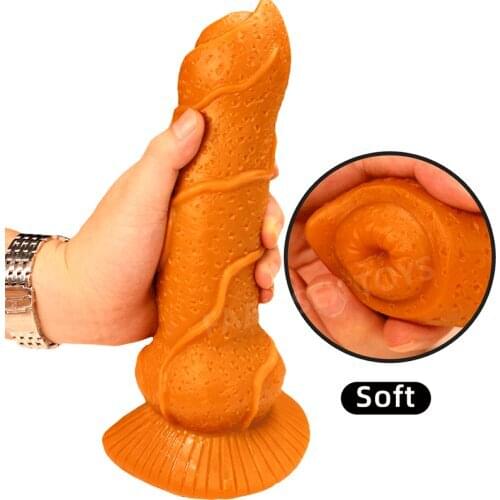 2020 New Design Realistic Wolf Dick Dildo Silicone Animal Penis For Women Masturbating Prostate Massager Insert Vagina Anal Plug