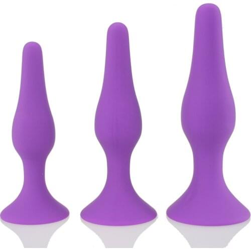 Silicone anal plug butt plug prostate massager 3 size for choice Drop shipping