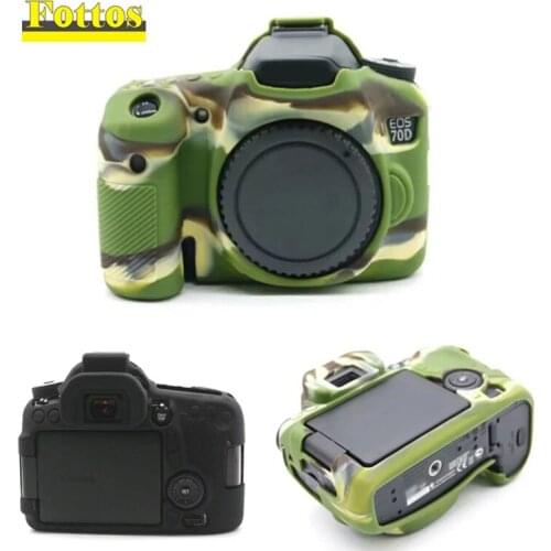 DSLR Camera Silicone case Lightweight Protective Body Cover Bag For Canon EOS 70D camera accessories
