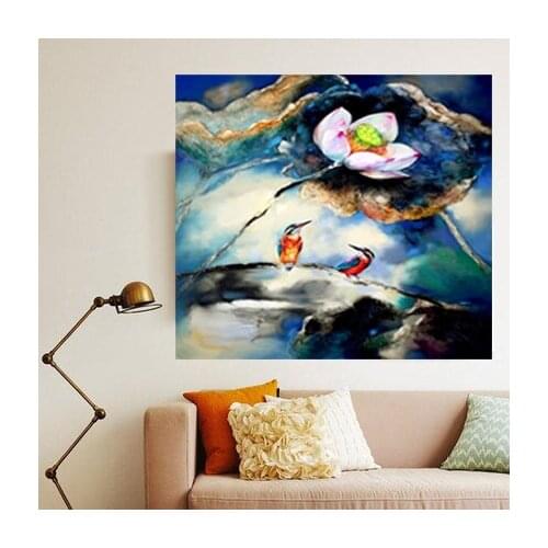 Modern lotus flower Wall Art Painting Canvas Wall Pictures for bedroom Modular pictures for living room decorative pictures