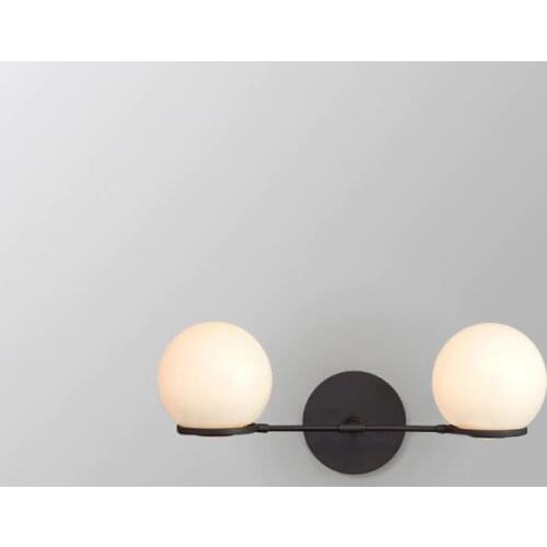 Modern Glass Ball Wall Sconce Gold /black Led Wall Light Fixtures for Home Decor Bedroom Bedside Living Room Wall Lamp G4