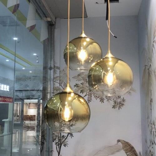 Modern LED Glass Pendant Lights for Restaurant Cafe Decoration,Hanging Lamp Dinning Room Pendant Lamps Home Decor Light Fixtures