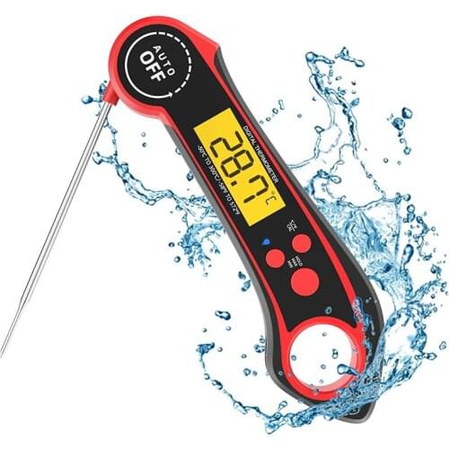 Instant Read Meat Thermometer for Kitchen Cooking Accurate Digital Waterproof Food Thermometer with Backlight for BBQ