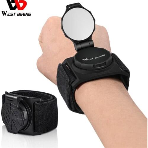 Cycling Wrist Mirror Rear View Rearview Safety Bike Arm Back Mirror Bicycle Rear Reflector Wrist Mirror 360 degrees Rotating Hot