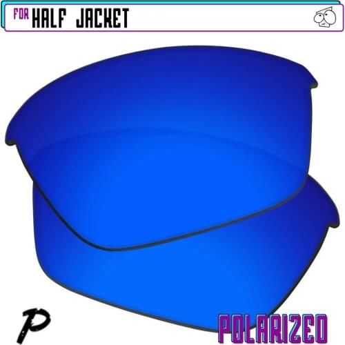 EZReplace Polarized Replacement Lenses for - Oakley Half Jacket Sunglasses - Navy P