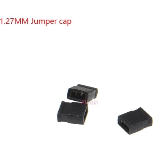 100PCS BLACK JUMPER CAP 1.27MM PITCH Standard PCB Mini Jumper Short Circuit Cap connector 1.27