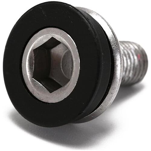 2 Pcs/lot Cycle Bike Bicycle Bottom Bracket Axle Allen Key Crank Arm Bolts M8 Screw Silver Black