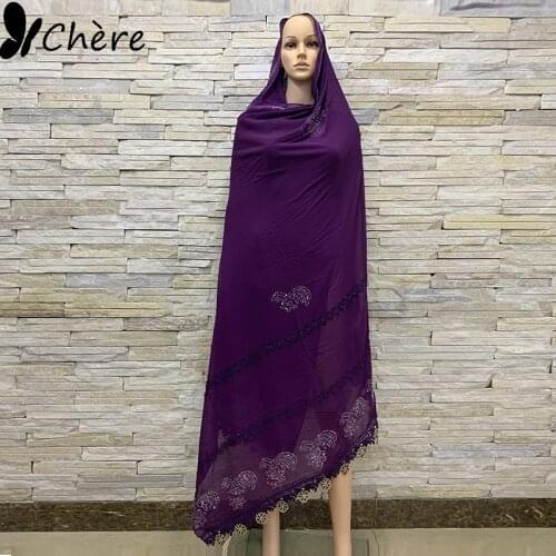 2020 African women chiffon hijabscarf, Solid color embroidered scarf shawl,Scarf Shawls Bandanas Wholesale 210*110cm BE85