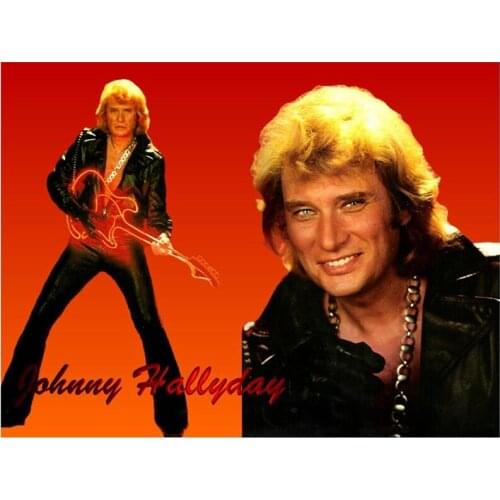 5D DIY Full Round Diamond Painting France Rock Singer Johnny Hallyday 3D Embroidery Cross Stitch Rhinestone Home Decor Art Y1316