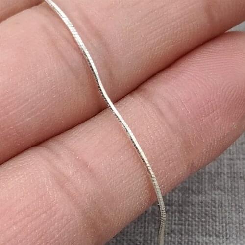 925 Sterling Silver Unfinished Snake Chain for Necklace Bracelet 3.28ft