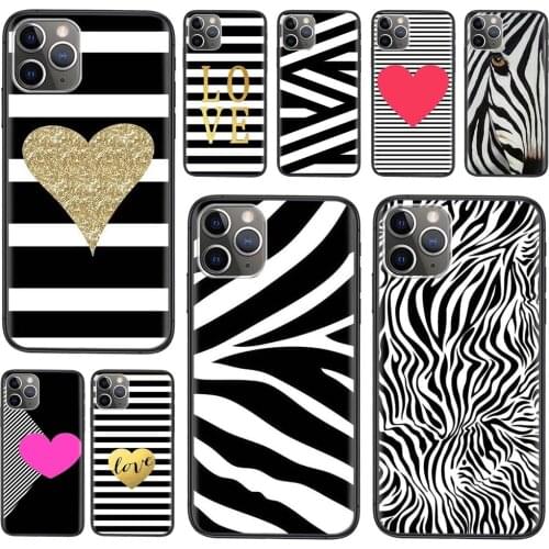 For Samsung Galaxy A72 A725F A71 A70 4G 5G A50 A40 A30 A20 A10S A02 Soft TPU Live Love Phone Black white Zebra Stripe Low Price